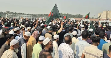 Thousands gather at Manik Mia Avenue to attend Hadi’s janaza
