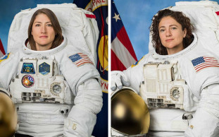 Space station's 2 women prep for 1st all-female spacewalk