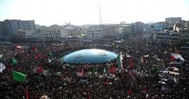Hamas leader attends general's funeral in Iran