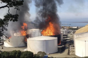 Fire at California oil facility prompts health worries