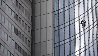 'French Spiderman' climbs Frankfurt high-rise, faces fine