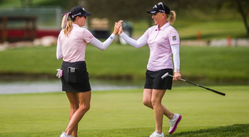 Pressel, Creamer tied for lead in LPGA Tour team event