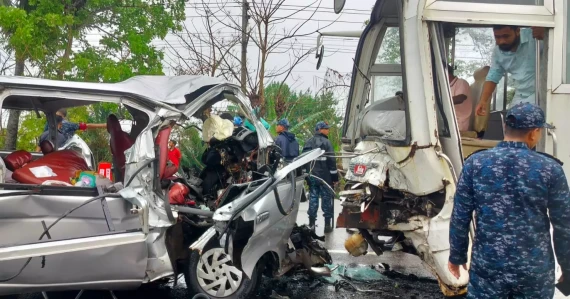 Bride and groom returning from wedding party among 12 killed in Bagerhat road crash