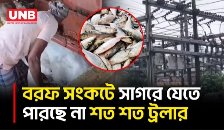 ইলিশের ভরা মৌসুমেও ঘাটে শত শত ট্রলার, ১৫০ টাকার বরফ ৩০০ টাকা | Patuakhali | Ice Crisis | BD | UNB