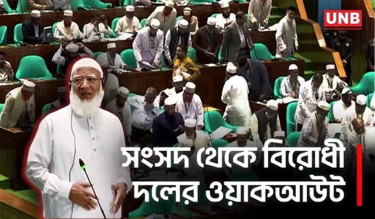 সংবিধান সংস্কার পরিষদ প্রশ্নে সংসদ থেকে বিরোধীদলের ওয়াকআউট | Opposition Walkout | Parliament | UNB