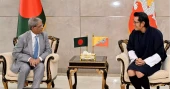 ঢাকায় ভুটানের রাজার যাত্রাবিরতি, সৌজন্য সাক্ষাৎ করলেন রাষ্ট্রপতি