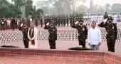 জাতীয় স্মৃতিসৌধে বীর শহিদদের প্রতি রাষ্ট্রপতি ও প্রধানমন্ত্রীর শ্রদ্ধা