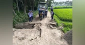 হাইমচরে এক কিলোমিটার সড়ক এখন ‘মরণফাঁদ’