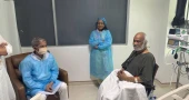 মঈন খানকে দেখতে এভারকেয়ার হাসপাতালে রাষ্ট্রপতি