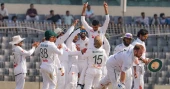 Bangladesh close in on victory as Taijul becomes country’s leading Test wicket-taker