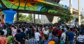 Traffic chaos in Dhaka as battery-run rickshaw drivers block streets