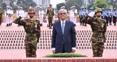 President pays tribute to Liberation War martyrs at National Memorial in Savar