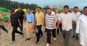 Three state ministers make surprise visit to Cox's Bazar beach, interact with tourists