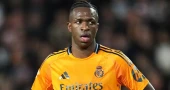 Real Madrid's Vinicius Junior banned for two matches after red card