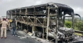 25 killed as bus catches fire after collision in India