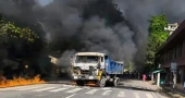 Two trucks set on fire after trader killed in Rajshahi road accident