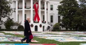 Biden displays AIDS Memorial Quilt at White House to observe World AIDS Day