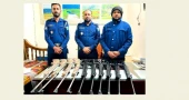 10 Indian air guns recovered from Sylhet’s Jaintapur