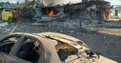 Ukraine launches massive drone attack on Russia as Russian strike kills 10 in Kharkiv village