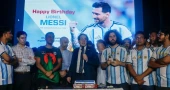 DU marks Messi’s birthday with flash mob, cake cutting