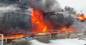 Ukrainian drone strike triggers major blaze at Russian oil facility near Sochi
