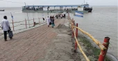 Rise in Padma water level submerges Paturia launch terminal approach road