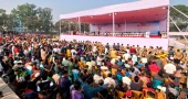 A sea of supporters floods Ctg Polo Ground as BNP rally gets underway