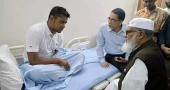 Religious Affairs Adviser visits Student Coordinator Hasnat Abdullah at CMH