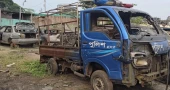Police van used to burn six people during July Uprising recovered in Ashulia