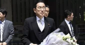 Kishida vows to push rules-based order as Japan's defense chief visits Yasukuni 79 years after WWII