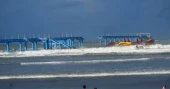 Cyclone Dana: Hit by barge, Navy jetty destroyed in Cox’s Bazar