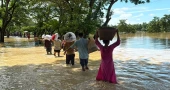 Flashflood hits Khagrachhari after torrential rain; many families stranded