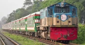 Train engine catches fire in Sylhet