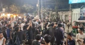 Scuffle in front of Shahbagh Police Station demanding release of BCL leader