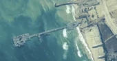 US military says first aid shipment has been driven across a newly built US pier into the Gaza Strip