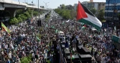 Thousands of Islamists rally near the Pakistani capital to denounce Israeli strikes in Gaza