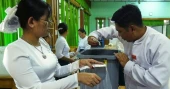 Myanmar's military-backed party claims strong lead in election's first phase
