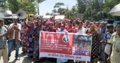 Tea workers block highway demanding Tk 500 daily wage