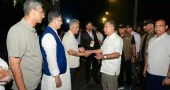 Tarique arrives in Chattogram to visit Durga Puja mandap