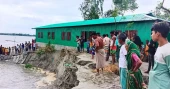 Rivers swallow nine schools, put six more in Gaibandha at risk