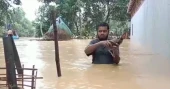 Over 100 villages flooded in 3 upazilas of Sherpur ; over 50,000 people stranded