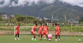 Bangladesh Football team make their gym, practice session in Thimphu
