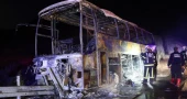 8 killed, 33 injured as passenger bus catches fire after crash in Turkey