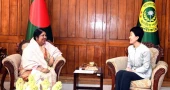 Chinese Communist Party leader Sun Haiyan meets Speaker Shirin Sharmin