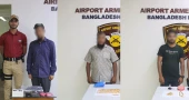 3 held with gold worth over Tk 82 lakh at Dhaka Airport