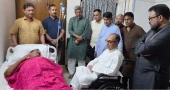 Mirza Abbas visits ailing Land Minister Minu at hospital