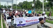 March for Justice: Police lob sound grenade, tear shells to disperser protesters in Sylhet