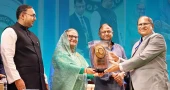 PM Hasina awards National Export Trophy to Walton