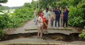 Road collapse in Narail severely disrupts transport; locals in distress