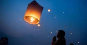 Buddhists celebrating Prabarana Purnima
